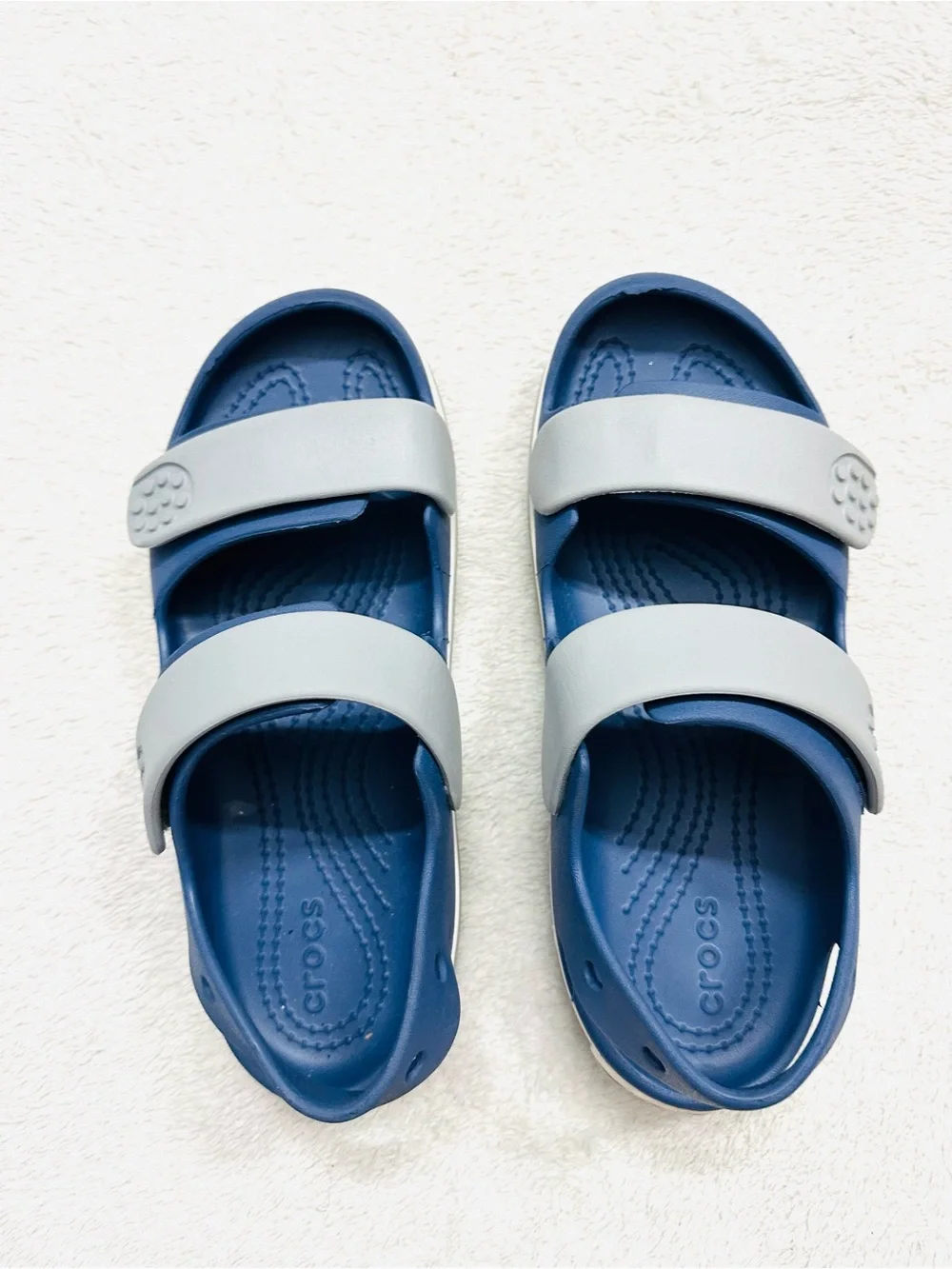 Crocs Boys Crocband Cruiser Sandals Size J4 Excellent Condition